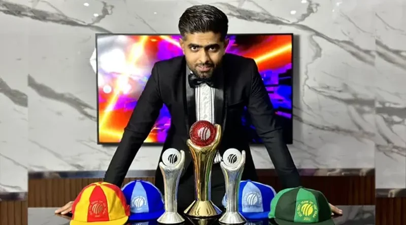 Babar Azam with ICC Awards